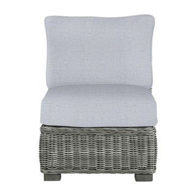 Rustic Woven Sectional Slipper Chair