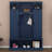 55.1" Wide Hall Tree With Bench And Adjustable Shelves, Classic Arched Entryway Organizer With Dual Side Cabinets, 7 Hooks-886715485