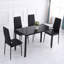 Dilaver Glass Top Metal Base Dining Table