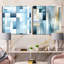 Clennon - Ensemble de 2 collages de formes carrées abstraites-101856359-101856358