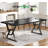 Computer Desk Executive Desk With Thick Wooden Tabletop And Metal Frame-1172782365-1172782367