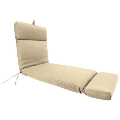 Coussin de chaise longue d'extérieur 72 "x 22" avec attaches et boucle
