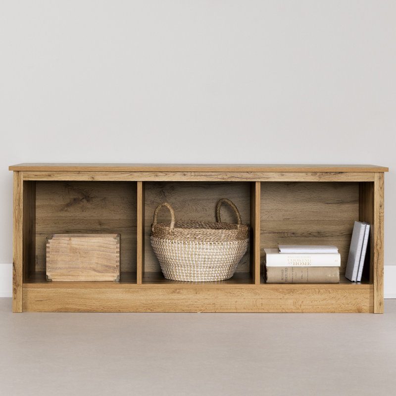 Toza Cubby Storage Bench, Brown