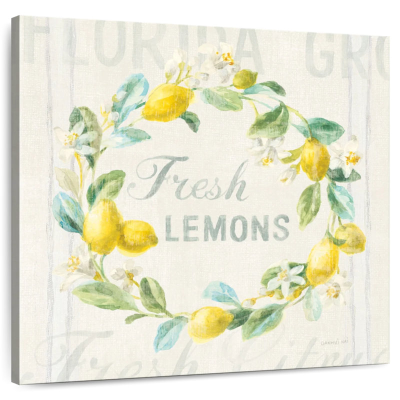 Floursack Lemon V, 10" H x 10" W