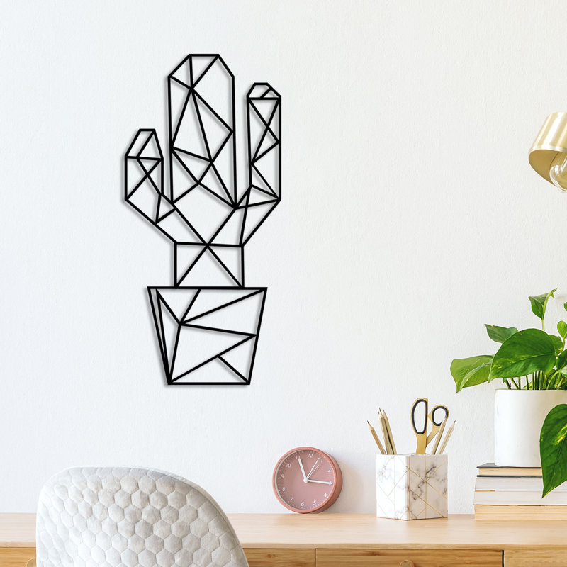 Wall Decor on Metal, Black