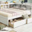 L-shaped Bookcases Bed with Power Outlets, USB Charging Ports, and Two Drawers for Small Spaces-1073387699-1073387698