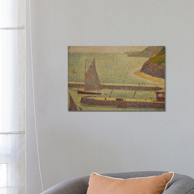 Port En Bressin by Georges Seurat - Wrapped Canvas Print