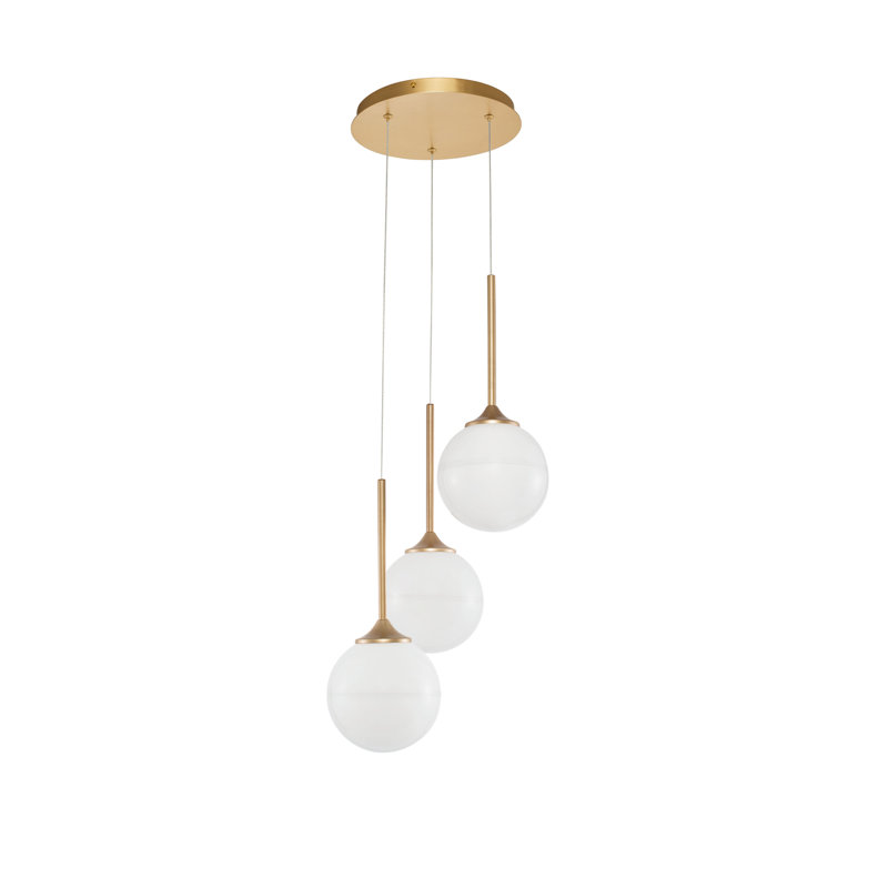 3 - Light Gold Cluster Pendant