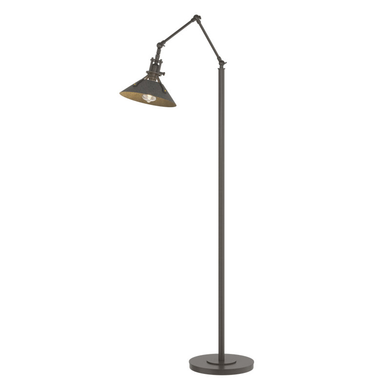 Henry 60.8" Task Floor Lamp, Dark Smoke, Natural Iron