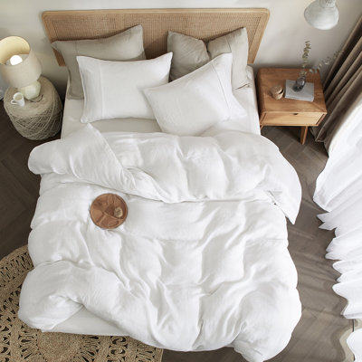 Lived in Look Duvet Cover Set, 100% Pure French Linen Made