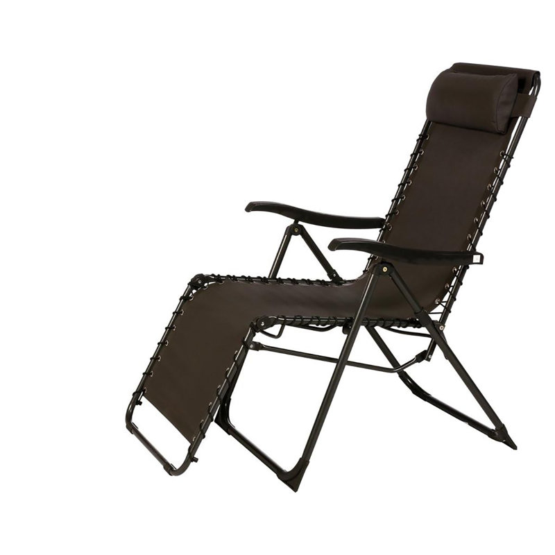 Courteney Folding Zero Gravity Chair, Dark Brown