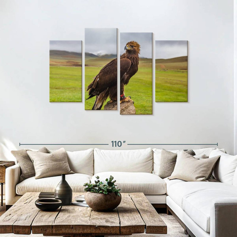 Brampt Eagle On Stone, 48"H x 75"W