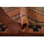 Tapis de couloir oriental orange en laine orange Oushak