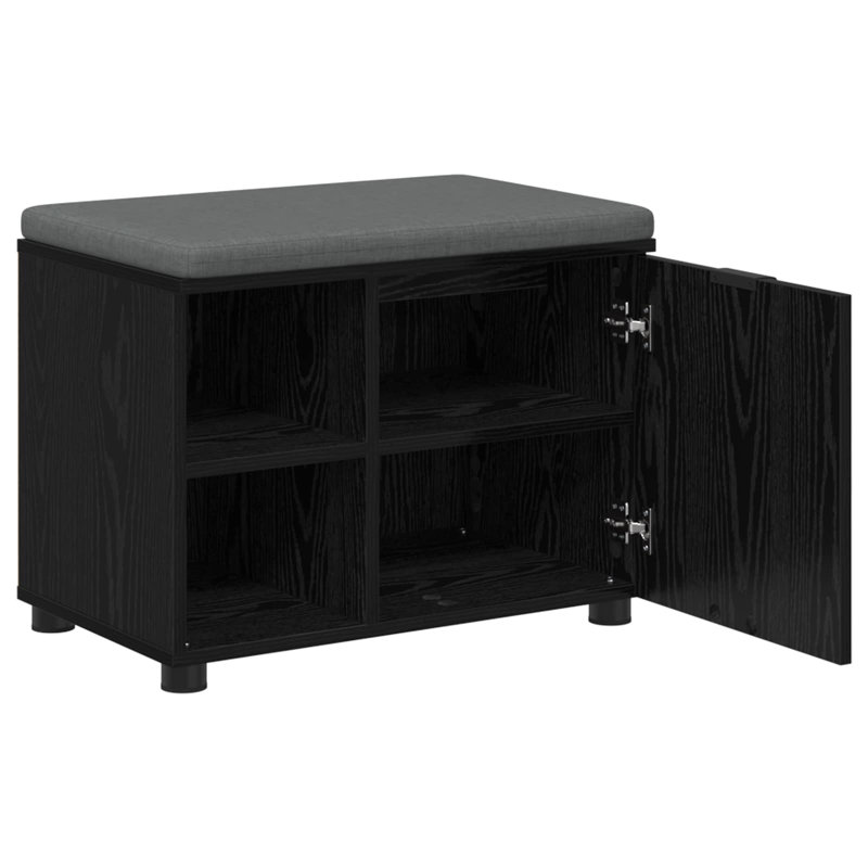 Storage Bench, Black Oak, 46cm H x 60cm W x 38cm D