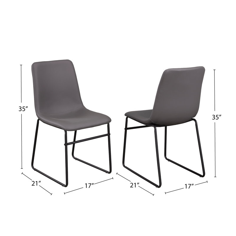 Chaise d'appoint rembourré, Gris