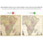 HISTORIX, carte d'Afrique vintage 1725 - affiche rétro carte d'Afrique 24 x 36 pouces - affiche ancienne d'Afrique-56527257