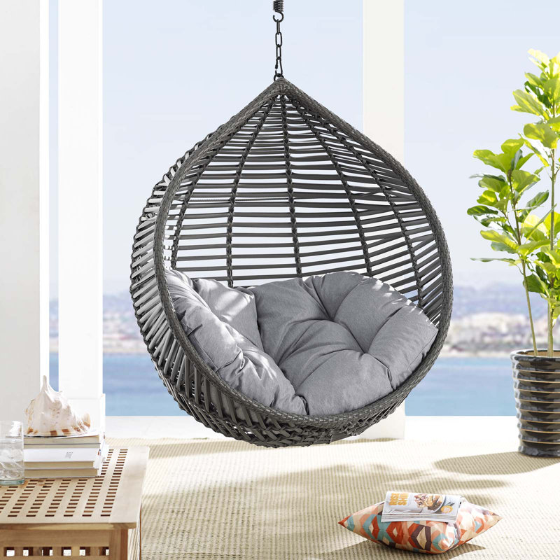 Balancelle d'extérieur sans support Garner Teardrop, gris