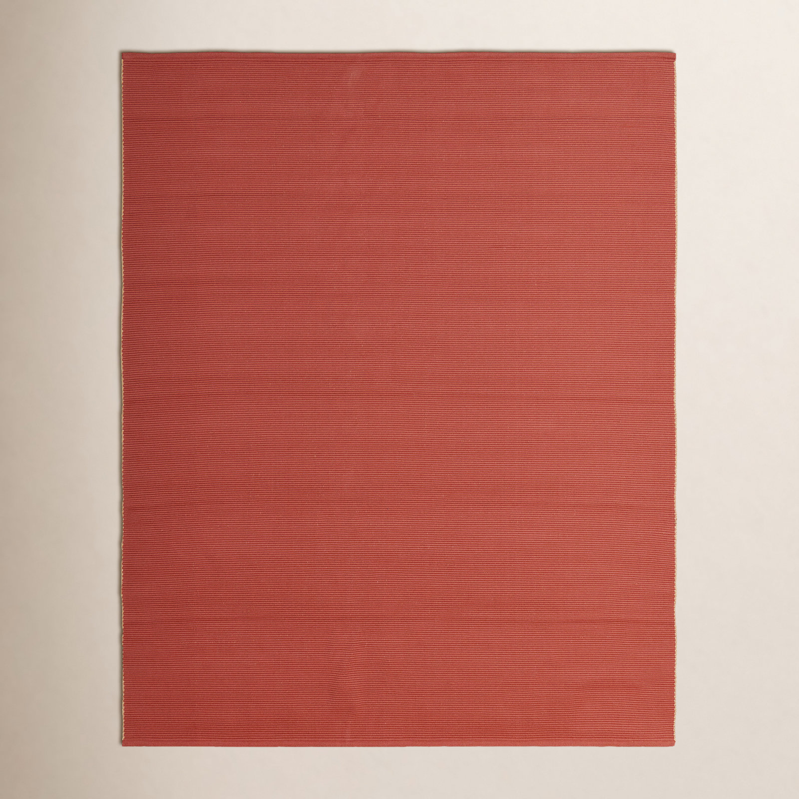Castanon Red Tan Hand-Woven Rug, Rectangle 5' x 8'