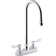 Triton Bowe 0.5 GPM Centerset Bathroom Sink Faucet with Aerated Flow, Gooseneck Spout and Lever Handles, Drain Not Included