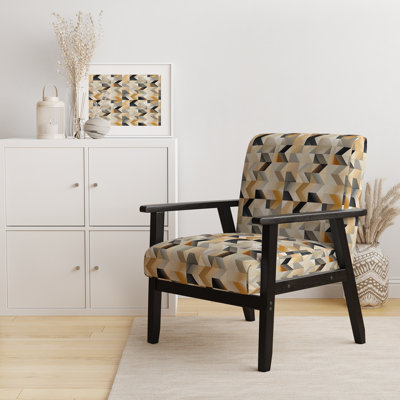 Fauteuil d'appoint rembourré Beige Minimalist Polygons Serenity