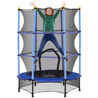 Freeport Park 140cm Round with Safety Enclosure Kid / Toddler Trampoline