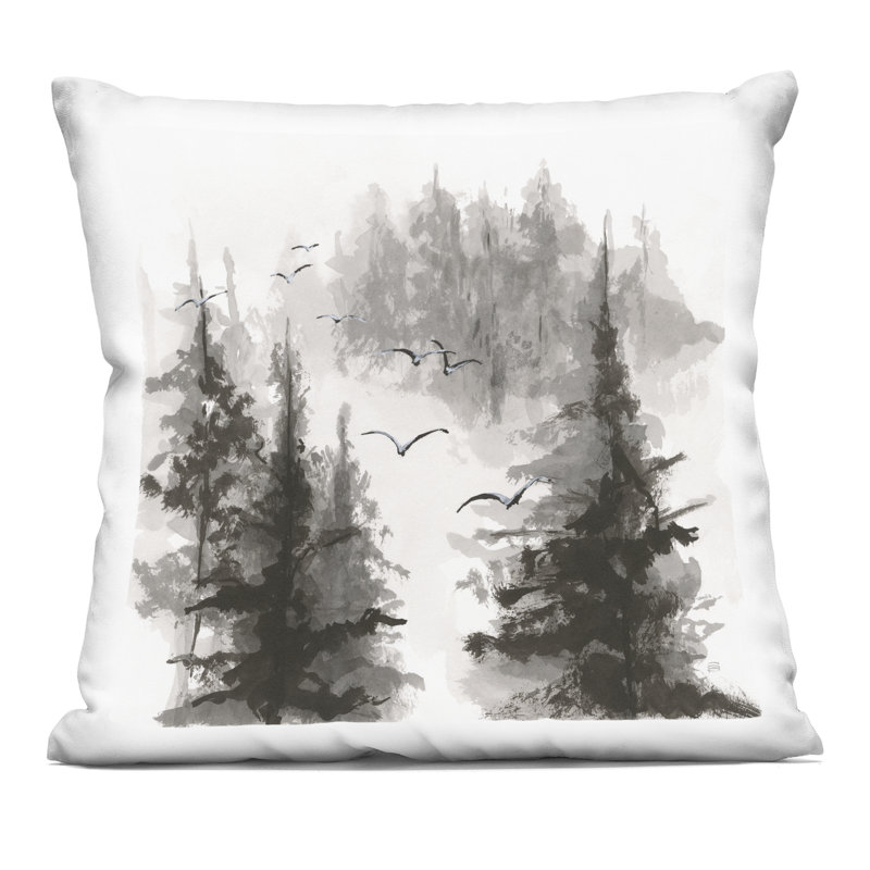 Coussin décoratif imprimé Free Flying Through Forest par Chris Paschke, Forêt 2