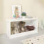 Boîte de rangement ouverte pour enfants, bac de rangement en bois blanc pour jouets en peluche, livres, chambre de bébé ou salle de jeux