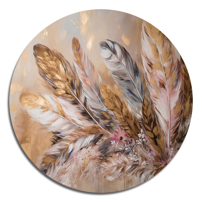 Plume d'or Boho Majesty, H 16 po x l 16 po x P 1 po