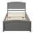 Gray Twin Platform Bed With Trundle - Solid Wood Construction For A Cozy Bedroom Ambience Elegance-526601276