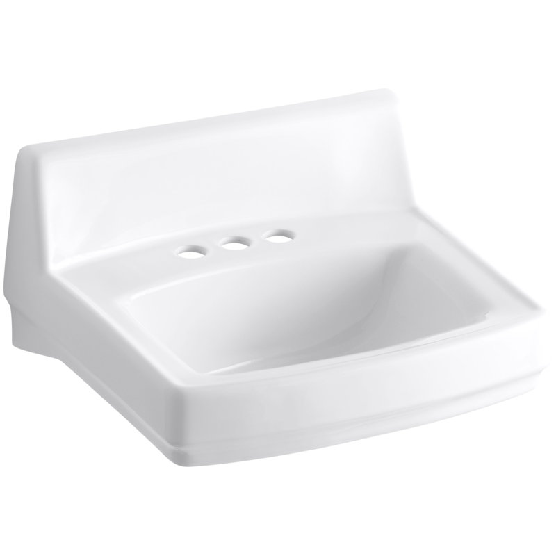 Greenwich Ceramic 21" Wall Mount Bathroom Sink, White