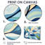 Décoration murale feuilles sépia bleu et vert délavées-917948054-917948074-917948075