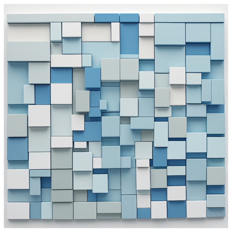 Couvertures rectangulaires bleues et blanches, 60in W x 80in H