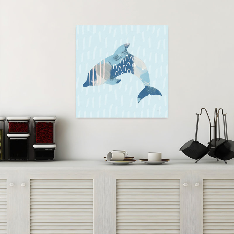 Coastal Cool III Dolphin Coastal Art, H 18 po x l 18 po
