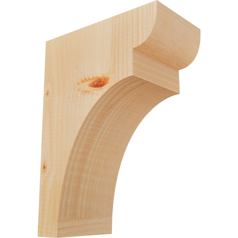 Yorktown Corbel, H 14 po x l 5,5 po x P 10 po, Sapin de Douglas, Lisse