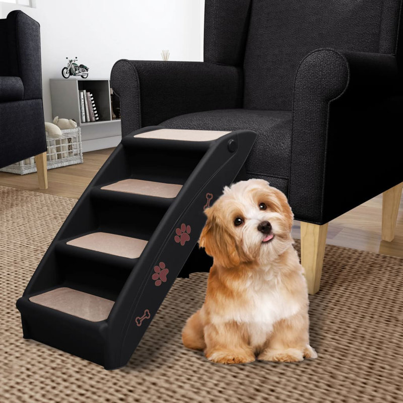 Escalier pliant pour chien 24,4 po x 15,7 po x 19,5 po Tucker Murphy Pet ™, Noir, noir, noir, noir