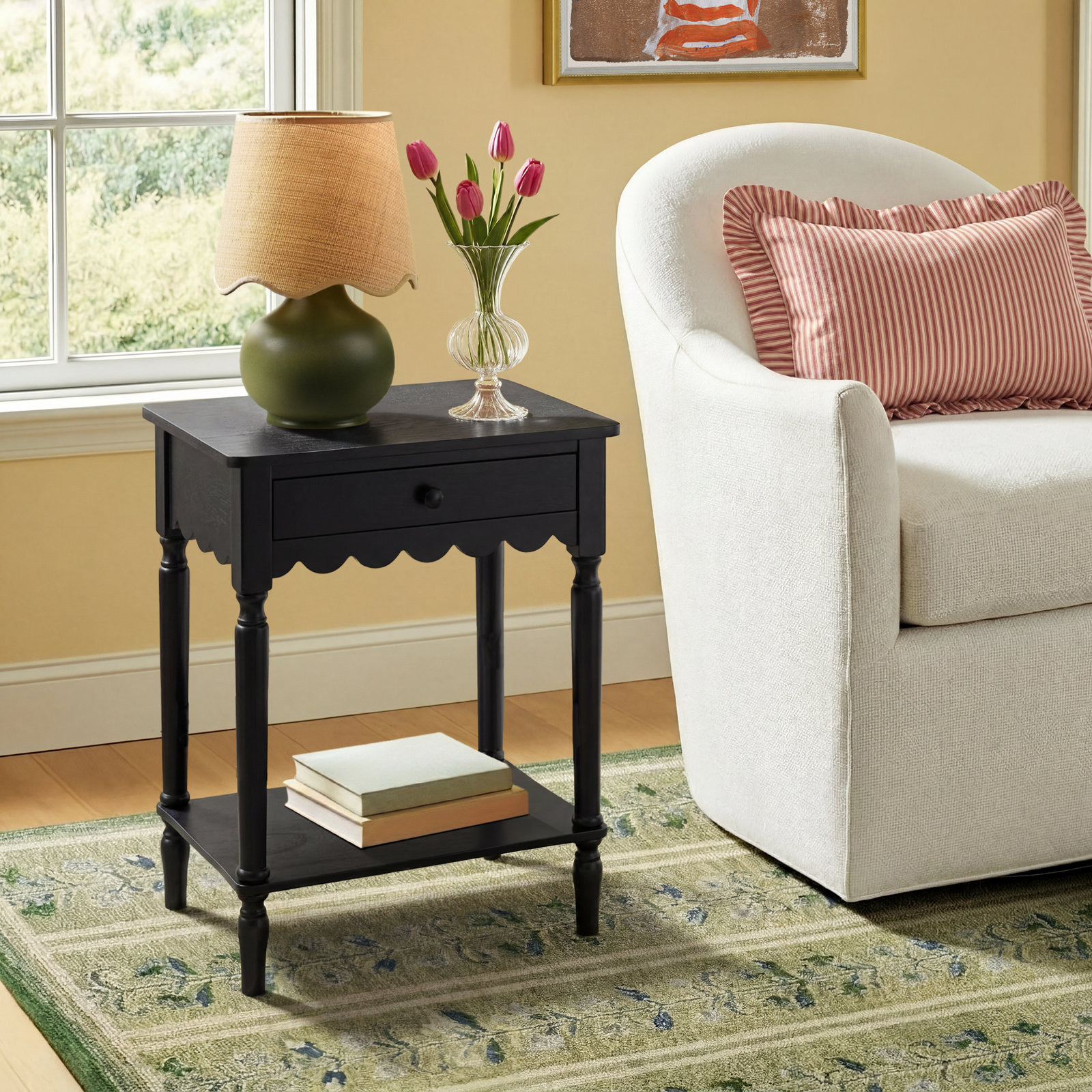 Branden 19" End Table, Matte Black
