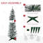 Arbre de Noël artificiel enneigé 5 pi avec branches réalistes et base en plastique