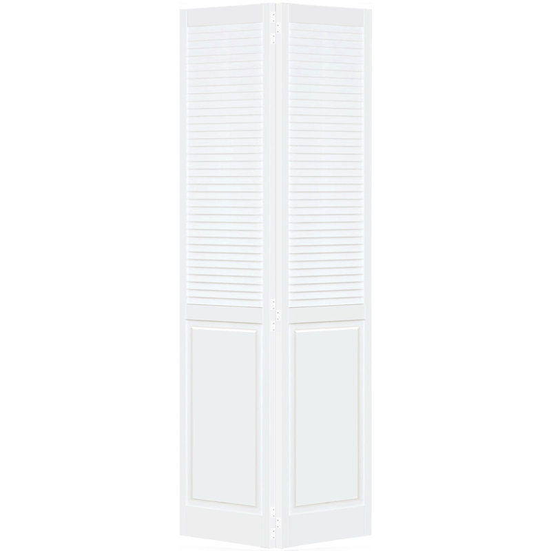 Porte de placard, pliante, panneau à persiennes traditionnel à âme solide blanc 80 po x 36 po, 35,69 po x 78,75 po