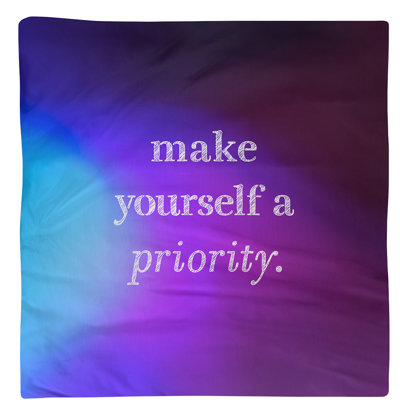 Serviette à citation self love