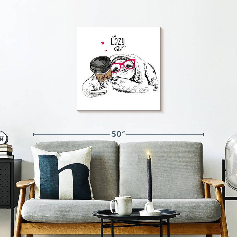 Crowle Sloth Lazy Day, 24" H x 24" W