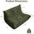 Bean Bag Chair, Oversized Loveseat Fireside Chair For Adults, 2 Seater With Memory Foam Filled, Lazy Sofa Lounge Floor Sofa For Living Room, Bedroom, Office, No Assembly Required. (Green)-609408754