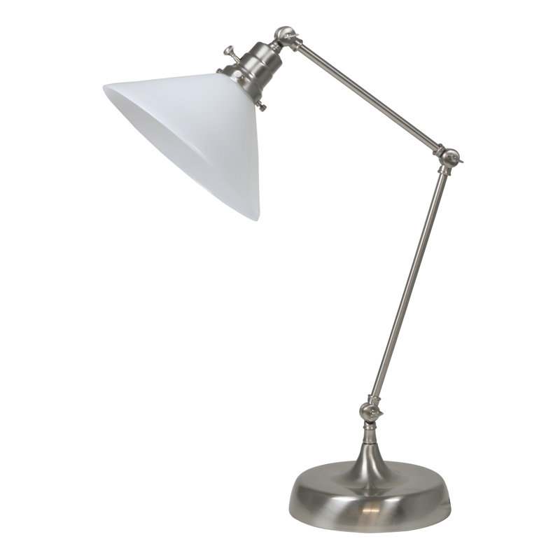 Desk Lamp, White, Oil Rubbed Bronze