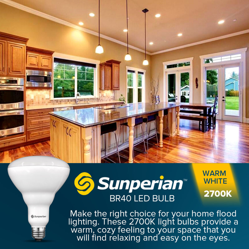 13 Watt (85 Watt Equivalent), BR40 LED, Dimmable Light Bulb, E26/Medium (Standard) Base, 2700 K