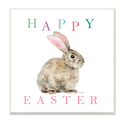 Joyeuse Pâques avec le lapin Woodland