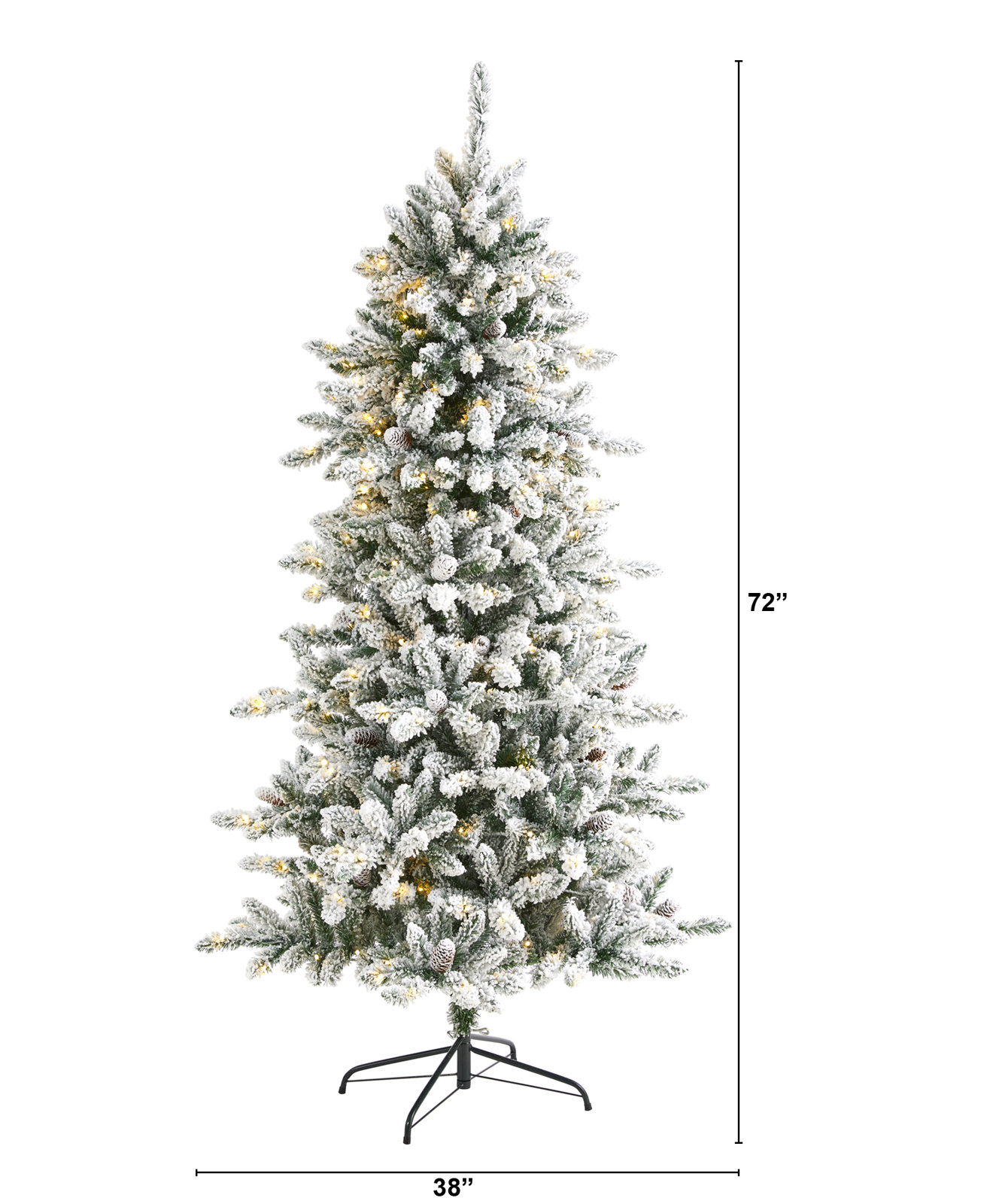 Lighted Artificial Christmas Tree, 6' H