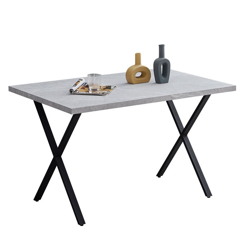 Paramonos Metal Base Dining Table, Grey