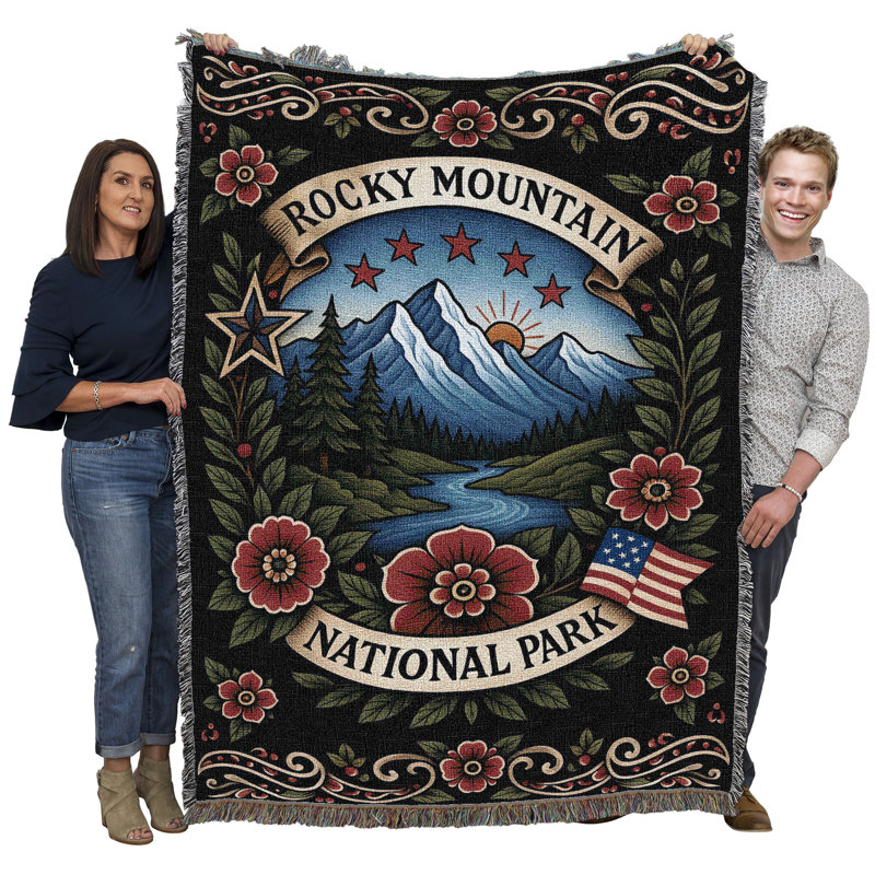Jeté en coton Pure Country Weavers, Jardin tranquille