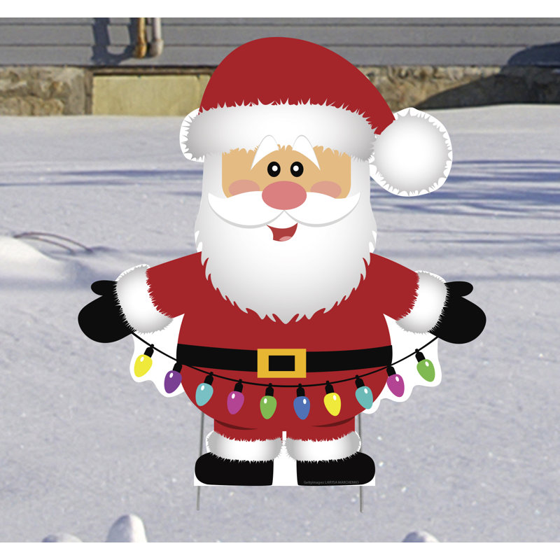Piquet de jardin du père Noël