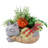 Toppino Fox Gray Ceramic Indoor Planter Pot - 12" x 7" x 8"