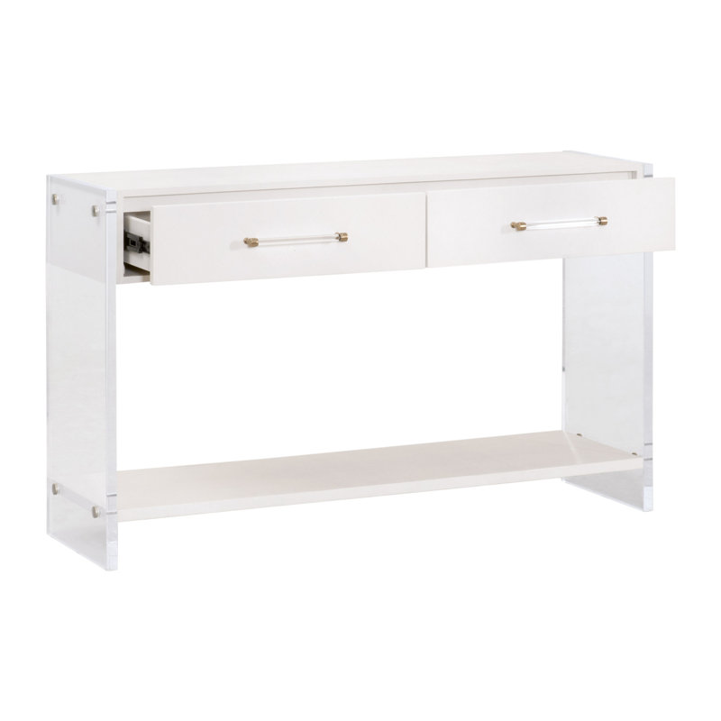 Braedawn 52'' Console Table, Pearl Shagreen